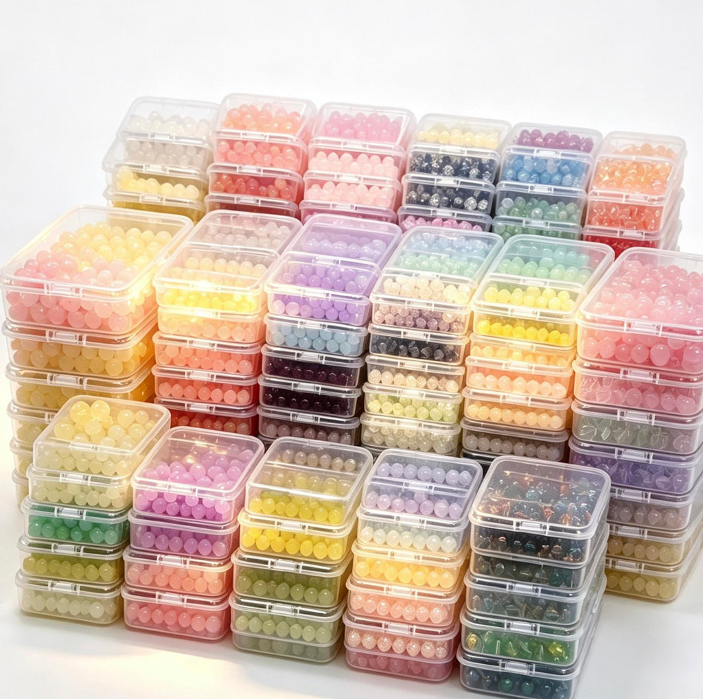 Beads—select them on site; order as many buckets as needed for handmade DIY projects