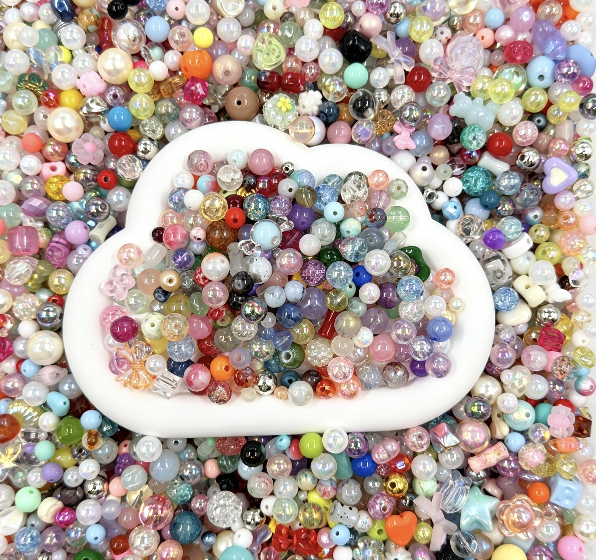 Bracelet beads are made on site; you can choose them there. Order as many buckets as needed