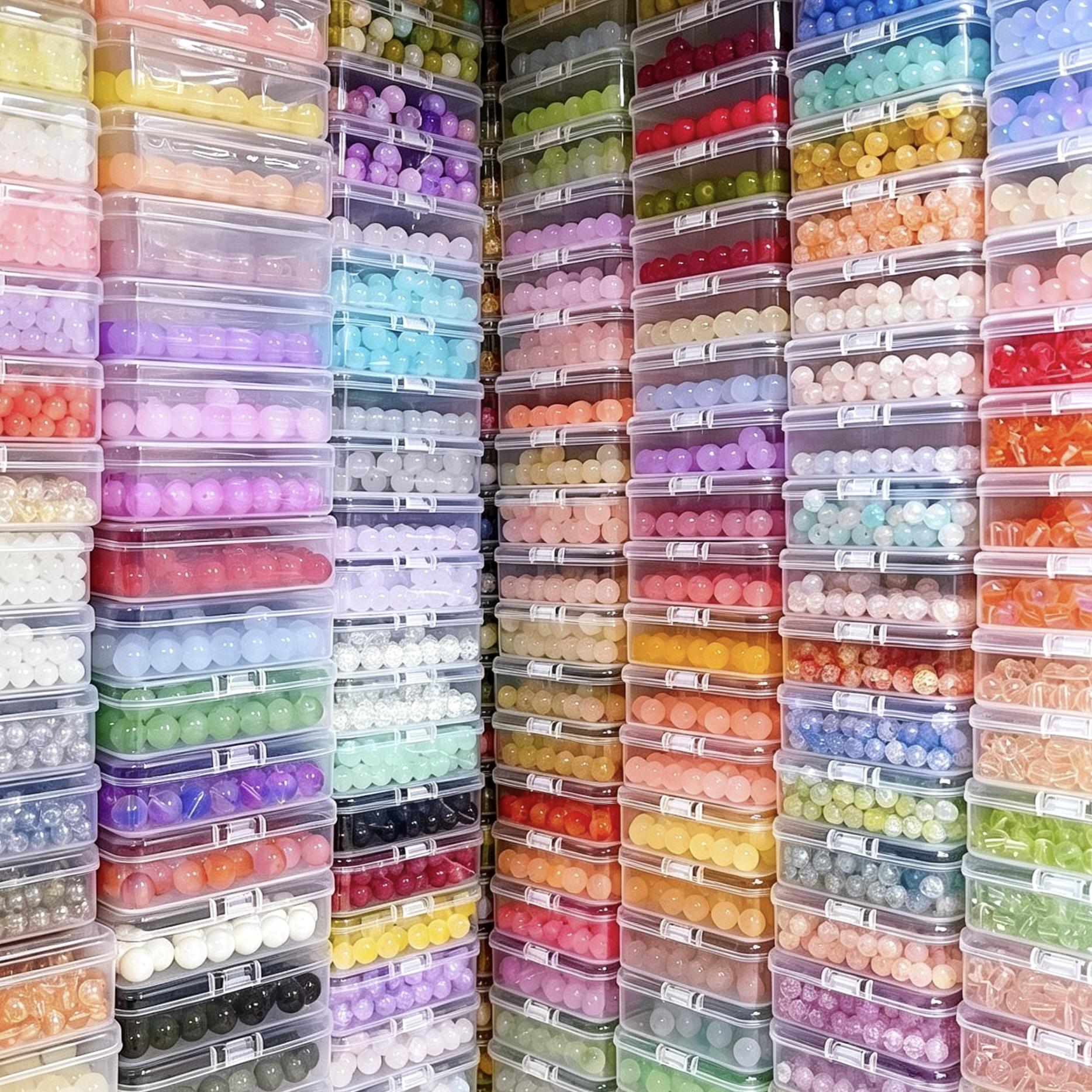 Beads—select them on site; order as many buckets as needed for handmade DIY projects