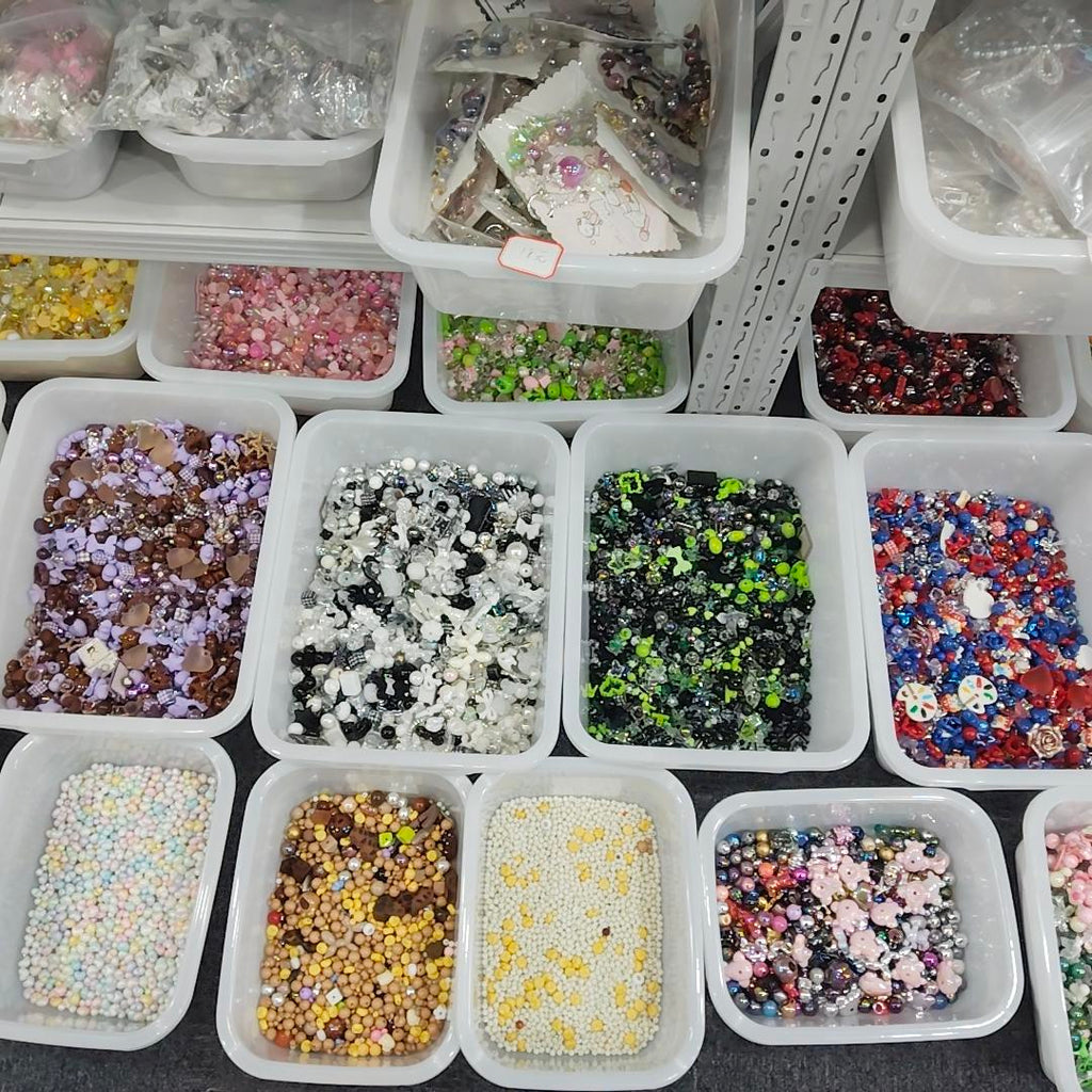 Beads—select them on site; order as many buckets as needed for handmade DIY projects